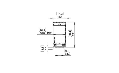 Ecosmart Fire Flex 18SS Single Sided Fireplace Insert - Black Finish / Black Burner - ESF.FX.18SS.B